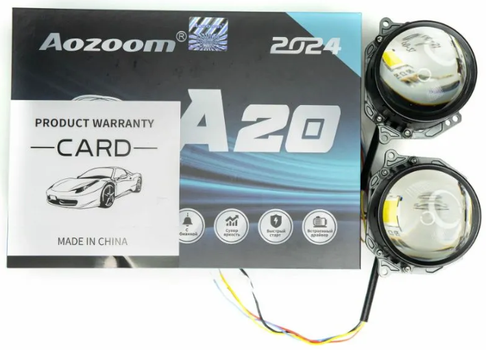 Светодиодные линзы для авто Aozoom 20 - 2 штуки — фото 9