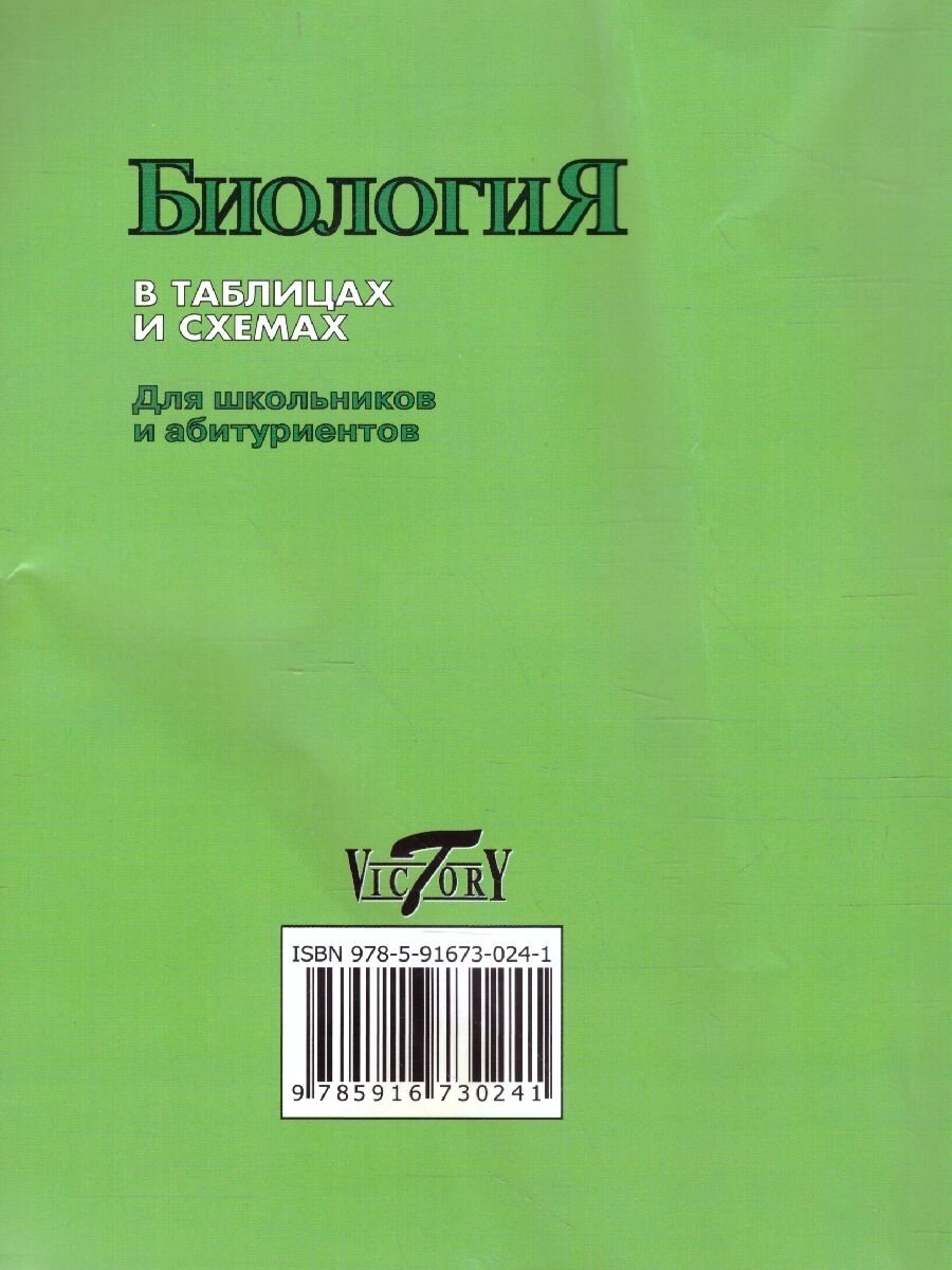 Биология в таблицах и схемах. Для школьников и абитуриентов. 2 -е изд. - фото №10