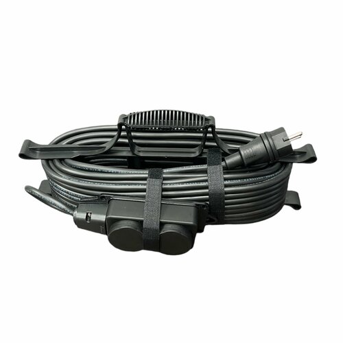 Силовой удлинитель на рамке с заземлением серии iCONNECT КГтп-ХЛ 3х1,5 мм 2 гнезда IP44 ГОСТ 15 м iTOK