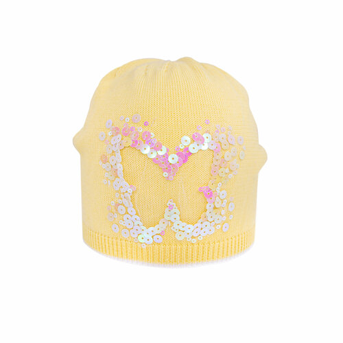 фото Шапка бини андерсен, размер 50-52, желтый