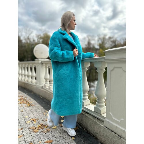 Шуба Maria Terra, размер 42, голубой