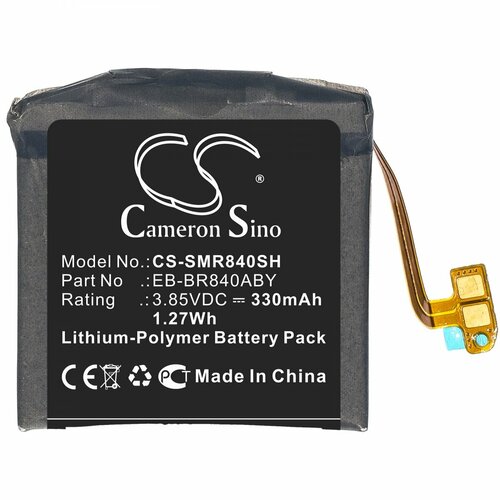 аккумуляторная батарея cameronsino для samsung galaxy watch sm r800 46mm cs smr800sh 450 mah Аккумулятор CameronSino CS-SMR840SH для часов Samsung Galaxy Watch 3 45mm SM-R840 (EB-BR840ABY) 330mAh