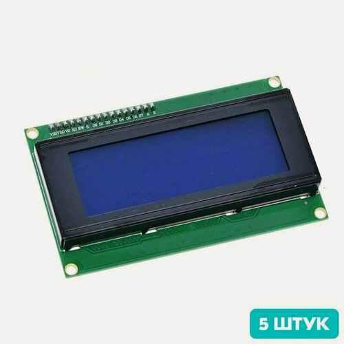 Изображение товара Символьный дисплей LCD 2004 (20х4) с синей подсветкой (5 штук)