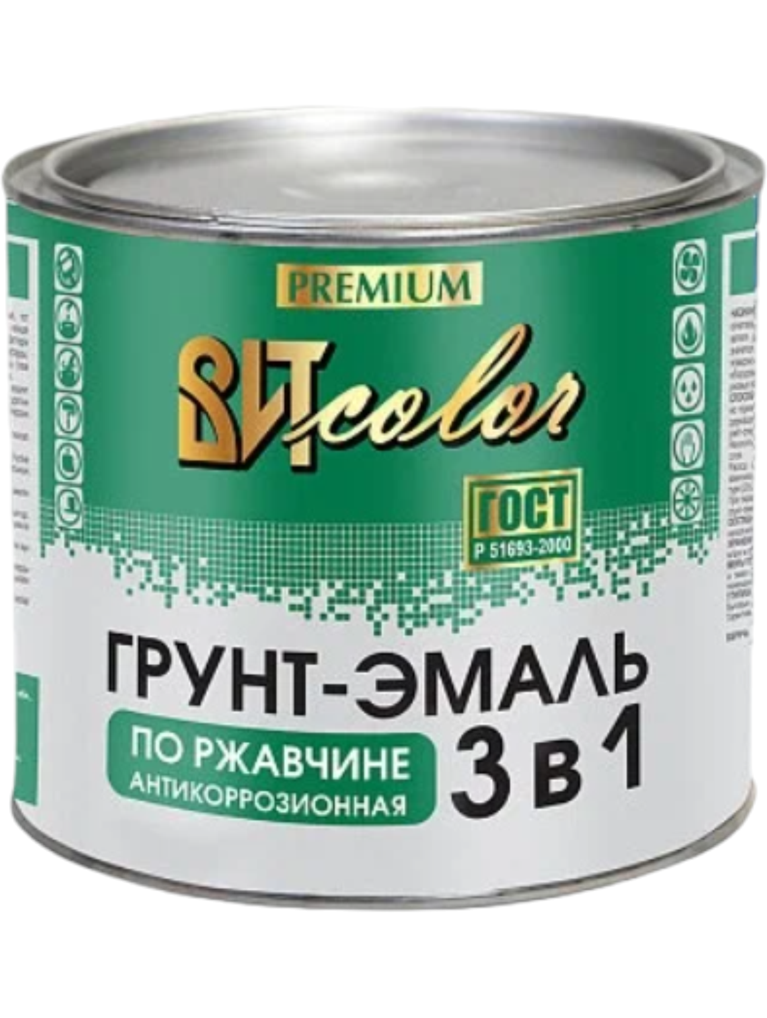 фото Грунт-эмаль 3в1 серый 1,8 кг ВИТ color 85759