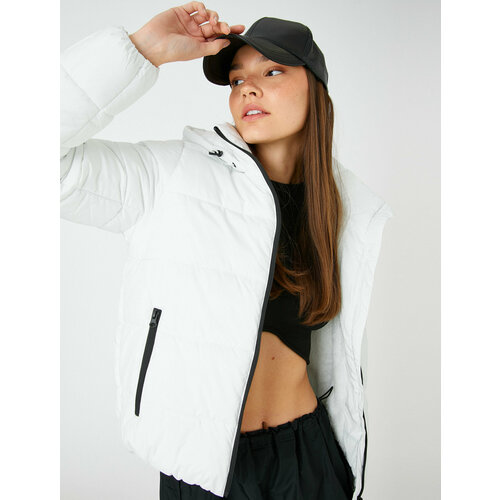 фото Куртка koton, размер 40, белый