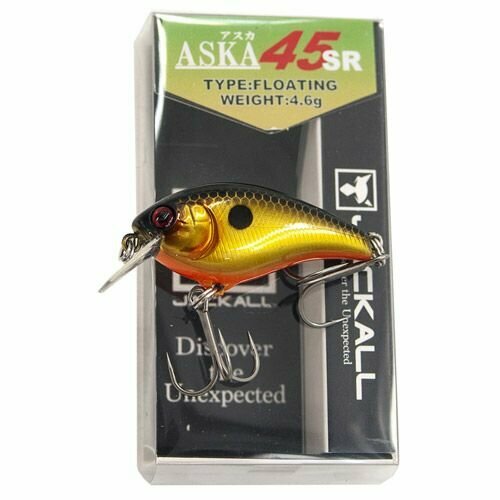 Воблер JACKALL ASKA 45SR 4.6g цвет GOLD & BLACK воблер jackall aska 45sr 4 6g цвет blueback chartreuse