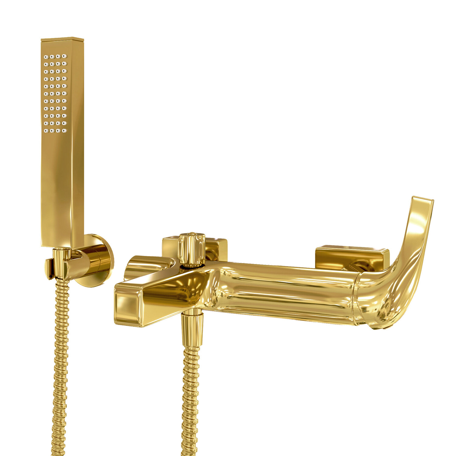Sauer 7101 Смеситель для ванны и душа WasserKRAFT PVD-покрытие глянцевое золото