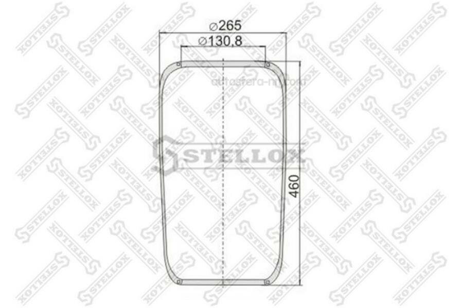 STELLOX 9007160SX 90-07160-SX_пневмоподушка ! кон 460-264-130.8/130.8 \MAN/Volvo/Schmitz