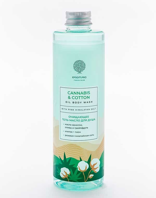 Cannabis and cotton oil body wash Очищающее масло для душа, 250мл