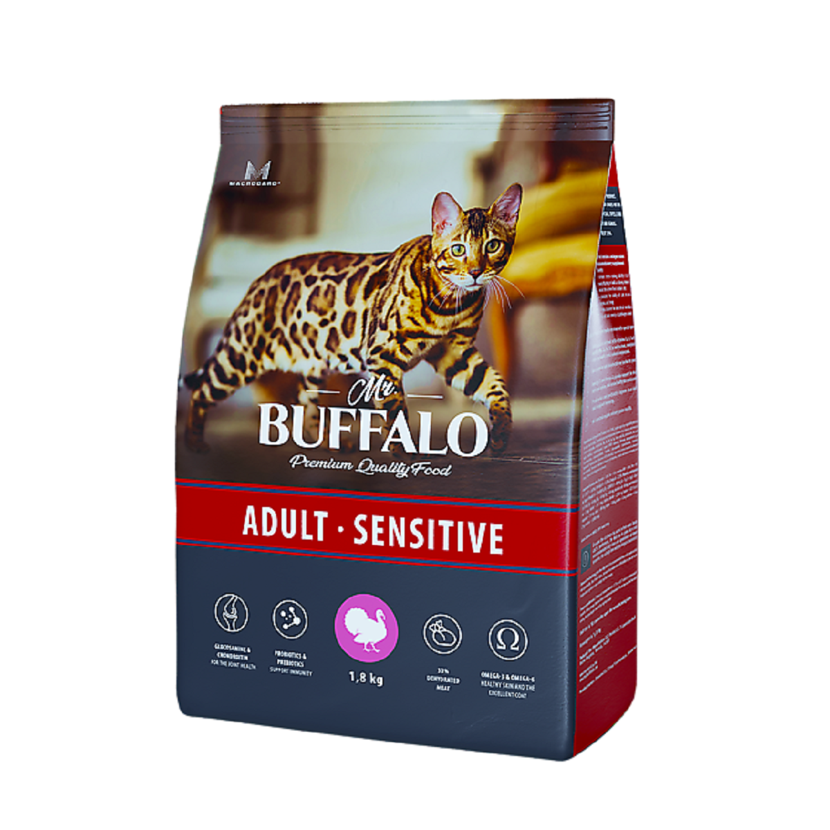 Mr.BUFFALO 78281/B108 ADULT SENSITIVE сухой для кошек Индейка 1,8кг