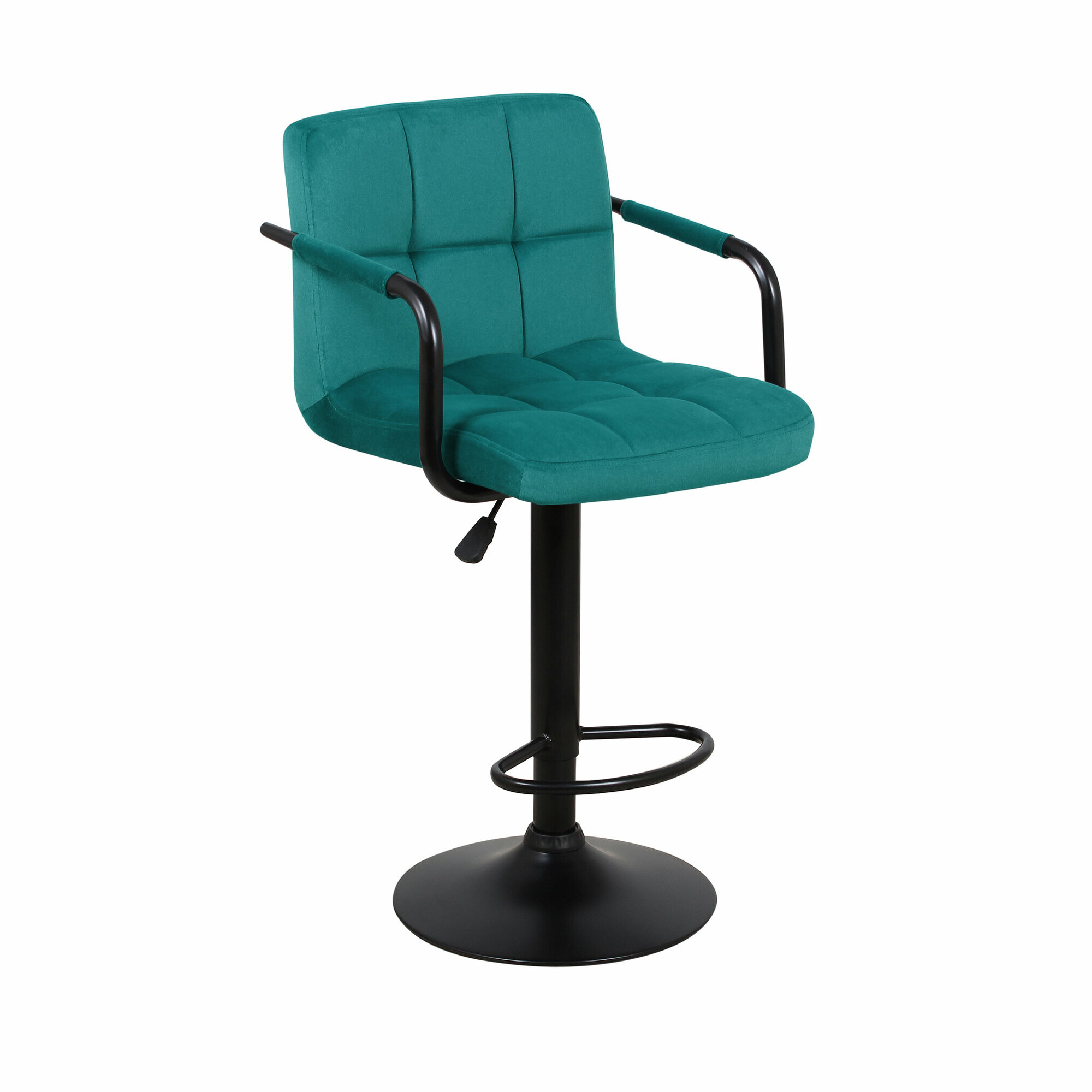 Стул барный ecoline Паркер АРМ WX-2319 цвет сиденья зеленый, цвет основания черный