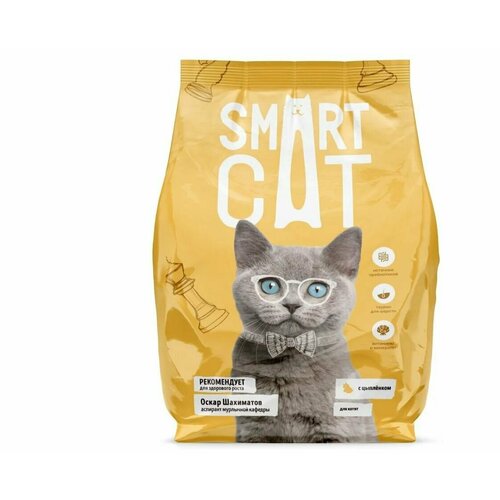 Smart Cat Сухой корм для кошек с Ципленком,1400 г
