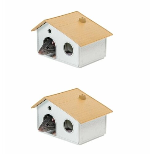 Дарэленд Домик для грызунов сборный, бежевый, пластик, 2 шт