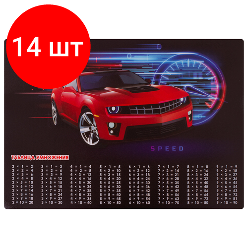 Комплект 14 шт, Настольное покрытие юнландия, А3+, пластик, 46x33 см, Red Car, 270398 1pc piezo horn speaker red car subwoofer tweeter piezoelectric head driver loudspeaker treble car diy modification accessories