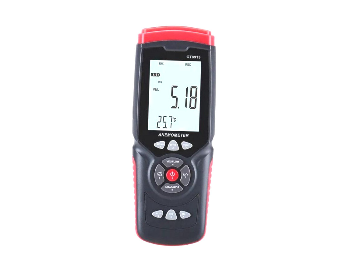 Анемометры И Балометры Анемометр термометр цифровой HT Model: GT(89-13) (Z65227ET) - термоанемометр портативный. Измеритель скорости ветра крыльчатый