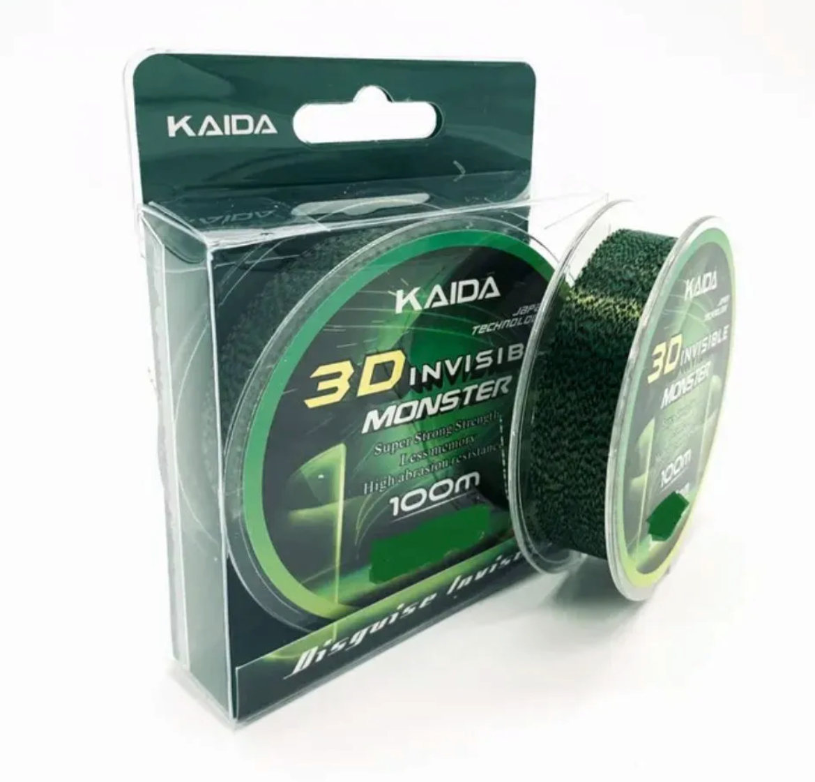 Монофильная леска KAIDA 3D Invisible Monster 0,32 мм, 13.8kg, 100м.