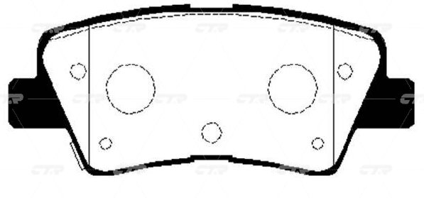 Колодки тормозные дисковые задние Hyundai Accent 2010 ~ / Solaris 2010 ~ / Grandeur 2011 ~ / i10 201
