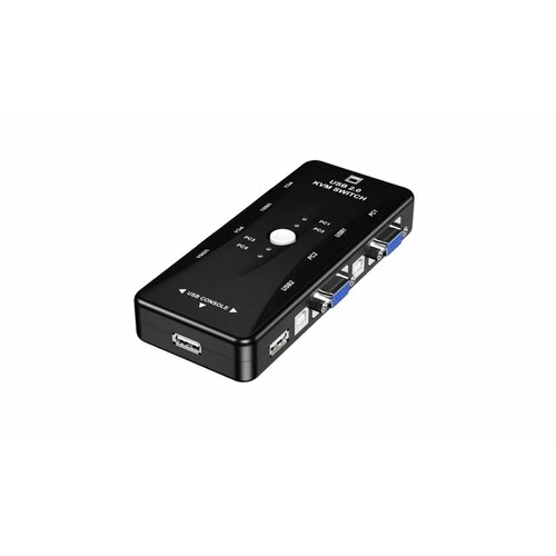 KVM переключатель/свитч VGA 4х1 USB 2.0 черный