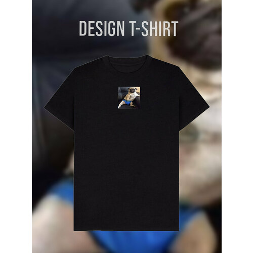 фото Футболка, размер 48, черный design t-shirt
