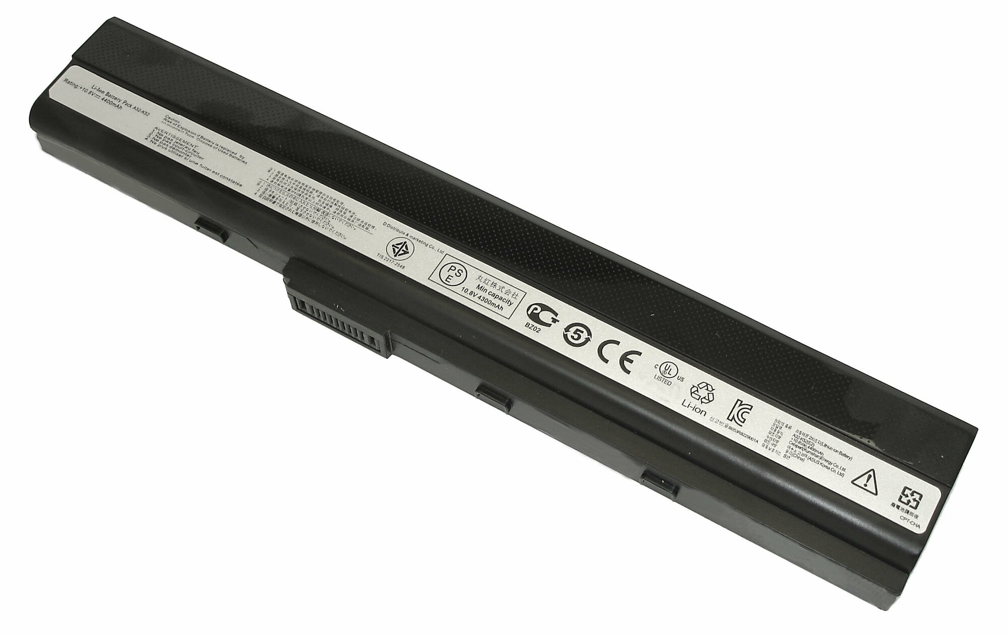Аккумулятор для ноутбука Asus A42, A52, K52 4400-5200mAh A32-K52 черная