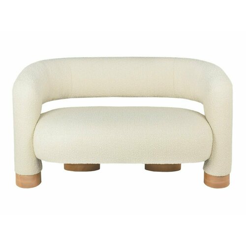 Диван PECOLA двухместный прямой нераскладной для гостиной спальни на кухню в детскую комнату кабинет дачу салон красоты офисный детский мягкая мебель для интерьера дома отдыха для уюта натуральное дерево молочный букле 49900₽