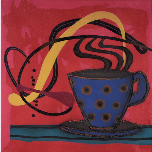 Картина на стену на холсте для интерьера комнаты спальни гостиной кухни интерьерная в квартиру офисЧайная кружка натюрморт 4175₽