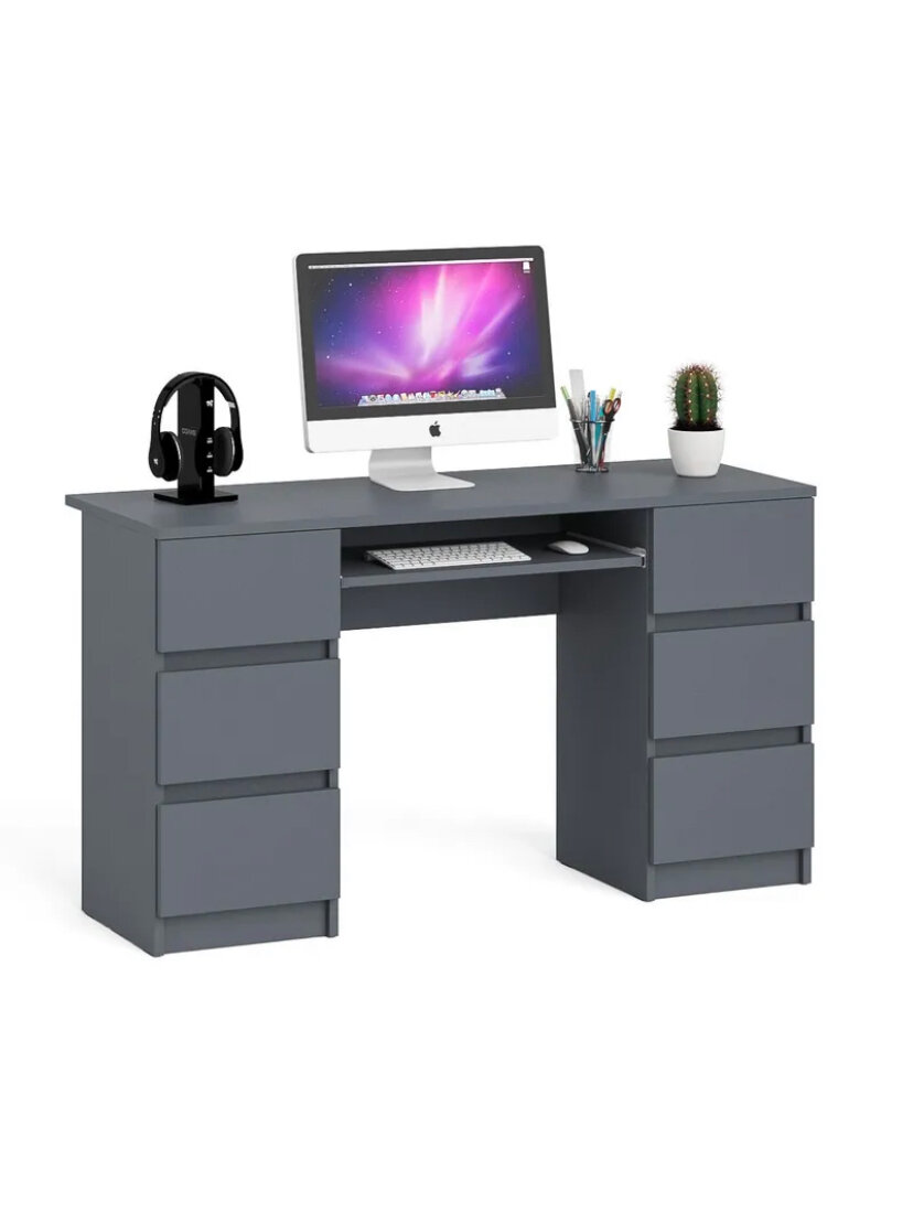 фото Стол письменный графит 135*77*50 по мотивам Икеа Ikea