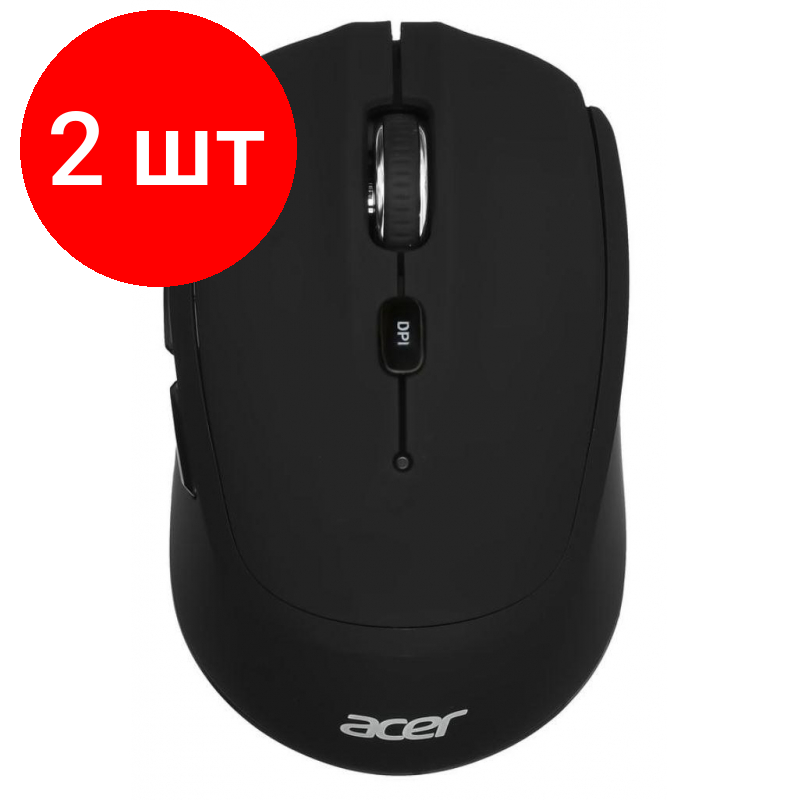 Комплект 2 штук, Мышь компьютерная Acer OMR040, черный