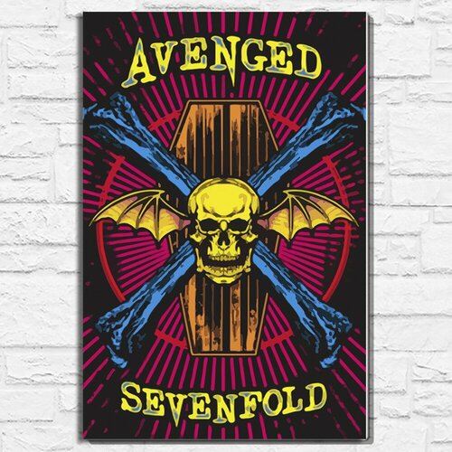 Картина по номерам на холсте музыка Avenged sevenfold (Обложка, Рок, металкор) - 13611 В 60x40