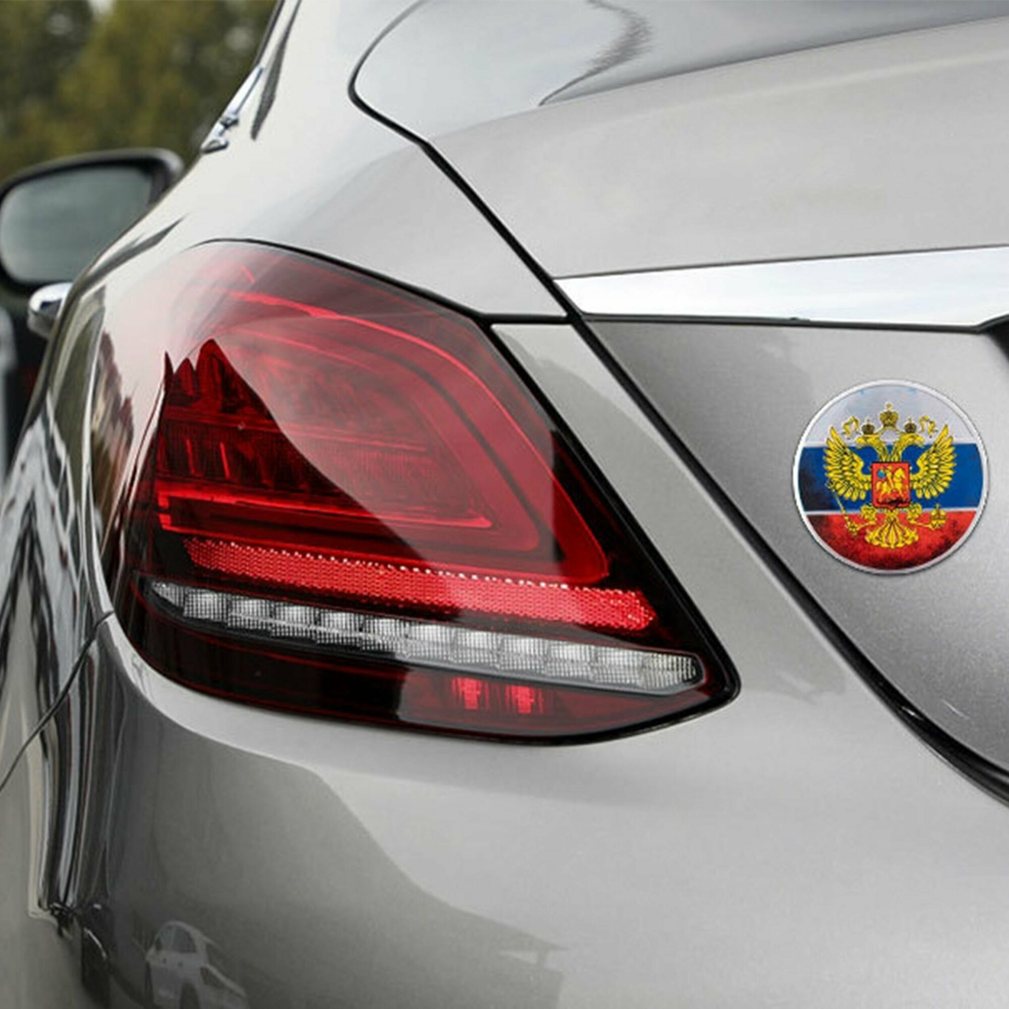 Наклейка на автомобиль "россия", круглая тип 1. — фото 1