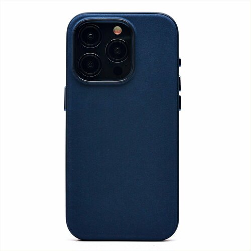 Чехол с магнитом MagSafe на Apple iPhone 15 Pro/ МагСейф для аксессуаров, зарядки, противоударный чехол из прочного микротвила /синий брюки из микротвила синий
