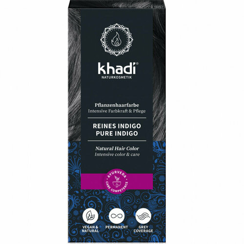KHADI Органическая краска для волос Черный индиго 100 г