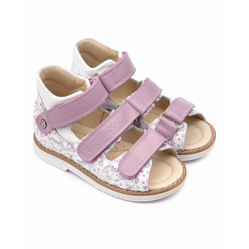 Сандалии Tapiboo, размер 24, белый, фиолетовый сандалии tapiboo размер 24 фиолетовый белый