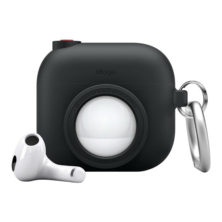 Чехол Elago Unique AT Snarpshot Hang case для AirPods 3, Black