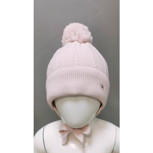 фото Шапка бини мегашапка, размер 44-46, розовый
