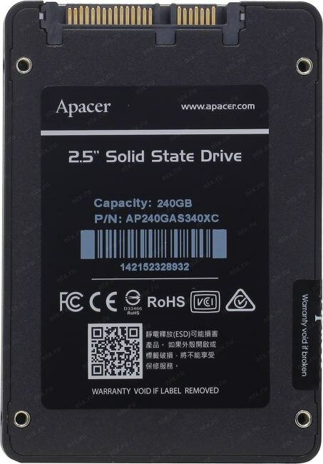 Накопитель SSD Apacer AS340 Panther 240Gb (AP240GAS340XC-1) - фото №9