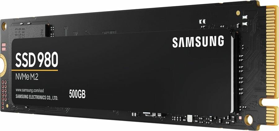 SSD накопитель Samsung 980 MZ-V8V500B/AM 500ГБ, M.2 2280, PCIe 3.0 x4, NVMe, M.2, rtl