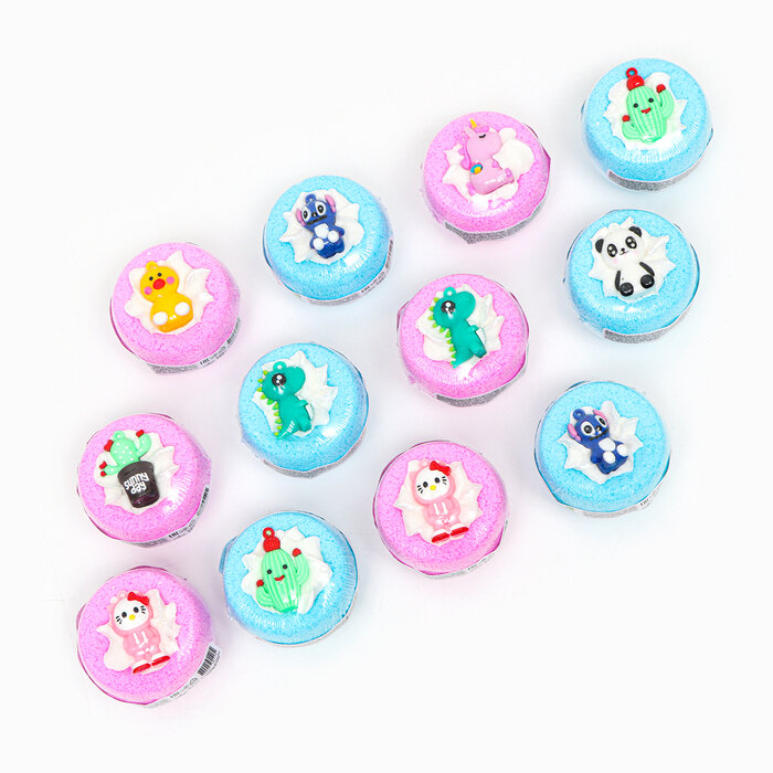 фото Бомбочка для ванн Happyki с пеной и игрушкой микс, 160 г