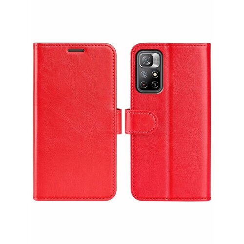 Retro Чехол книжка для Xiaomi Poco M4 Pro 5G Красный retro чехол книжка для xiaomi poco m4 pro 4g красный