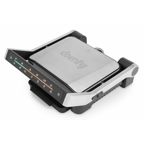 Электрогриль DOMFY Metal DSM-EG703 серебристый и черный 1212200₽