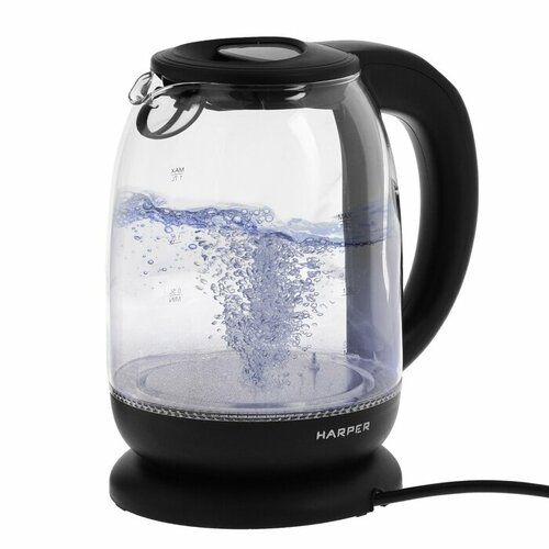 Чайник электрический HARPER HWK-GD04 2200 Вт 17 л стекло чёрный 442000₽