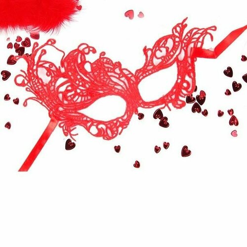 Красная ажурная текстильная маска Марго красная ажурная текстильная маска андреа