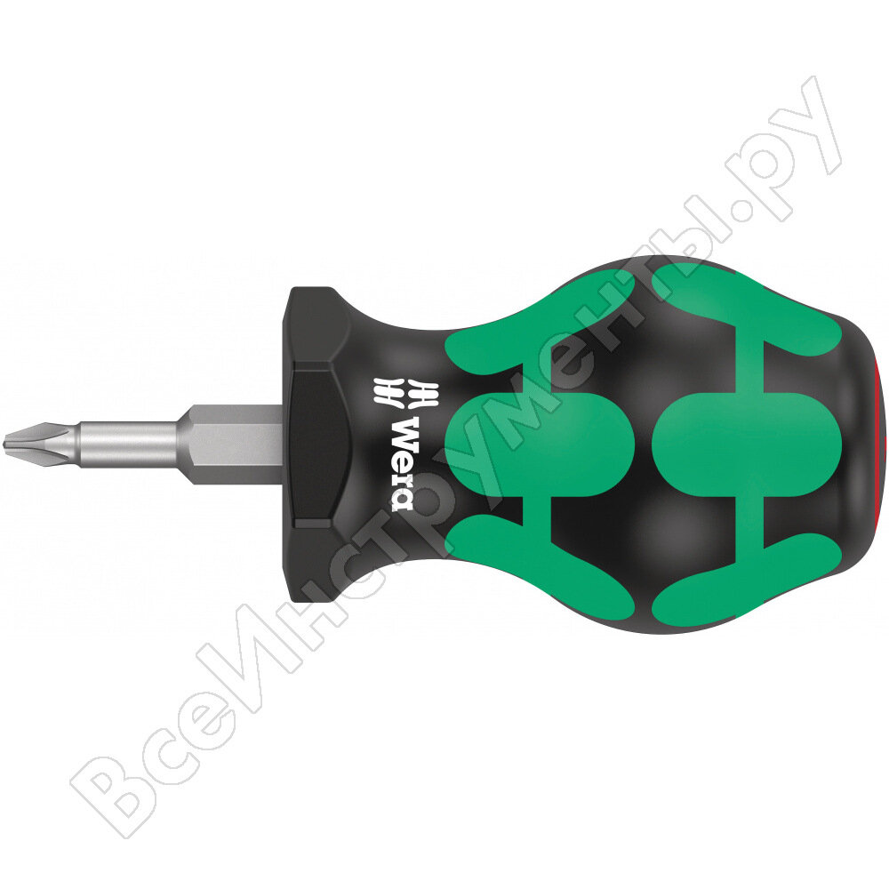 WERA 350 PH Stubby отвёртка для карбюраторов крестовая PH2x25 мм WE-008851