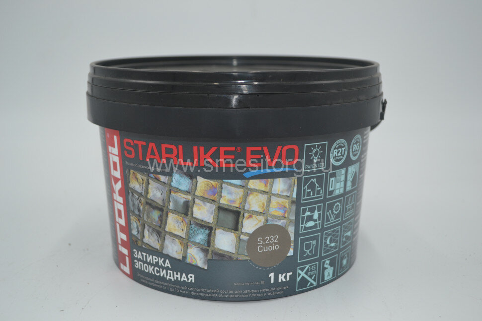 Litokol STARLIKE EVO - NEW! S.232 CUOIO эпоксидная затирка ведро 1 кг