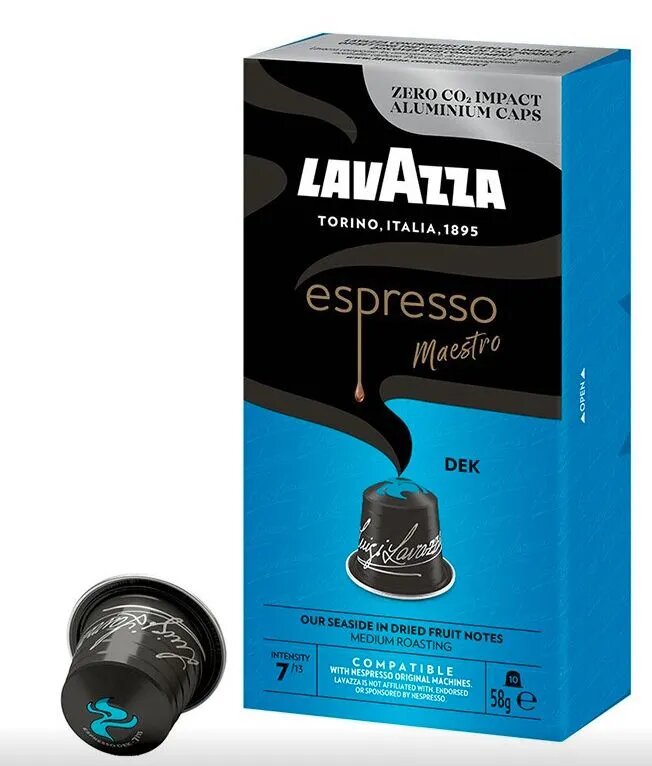 Капсулы Lavazza ALU Espresso Decaffeinato 10 шт