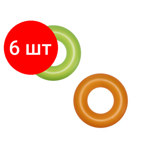 Комплект 6 штук, Надувной круг для плавания Frosted Neon, 76 см, BESTWAY (от 3 до 6 лет) (36024)