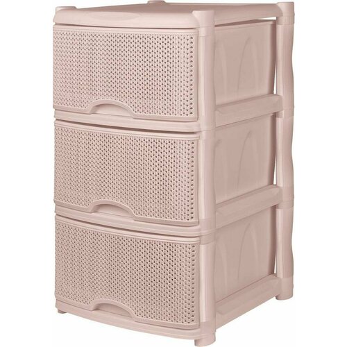 Комод пластиковый универсальный Keeplex Ajur бежевый топаз 3-х секционный BQ3783KL378312005 4500₽