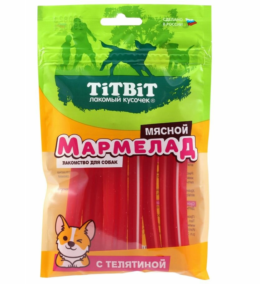 Titbit Лакомство для собак Мармелад мясной с Телятиной, 120 г