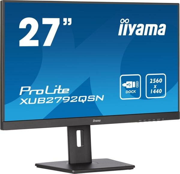 Монитор Iiyama 27 ProLite XUB2792QSN-B5 черный IPS LED 4ms 16:9 HDMI M/M матовая HAS Piv 350cd 178гр/178гр 2560x1440 75Hz DP WQ USB 6.8кг