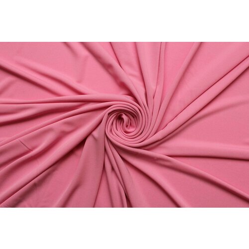 Ткань Трикотаж-креп стрейч розовый, ш142см, 0,5 м
